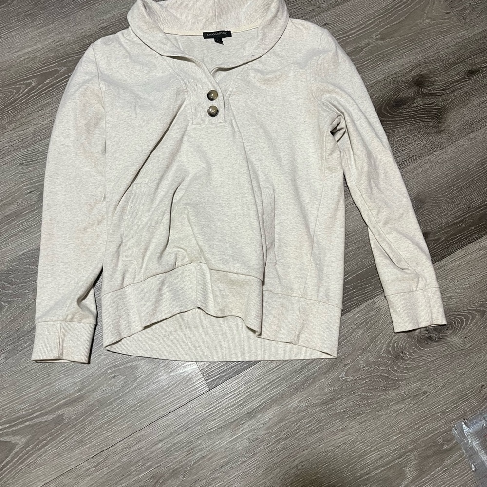 Banana Republic Cream Button-Up Jacket